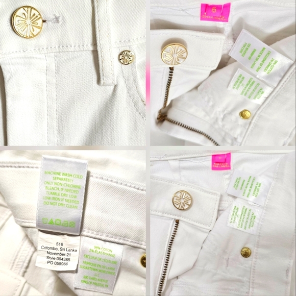 Lilly Pulitzer South Ocean High-Rise Skinny Jeans Resort White - Picture 15 of 16